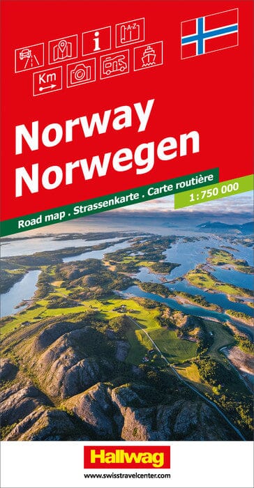 Carte routière - Norvège | Hallwag carte routière Hallwag