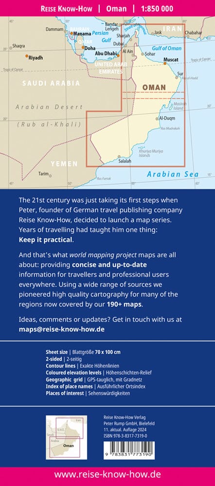 Carte routière - Oman | Reise Know How carte routière Reise Know-How
