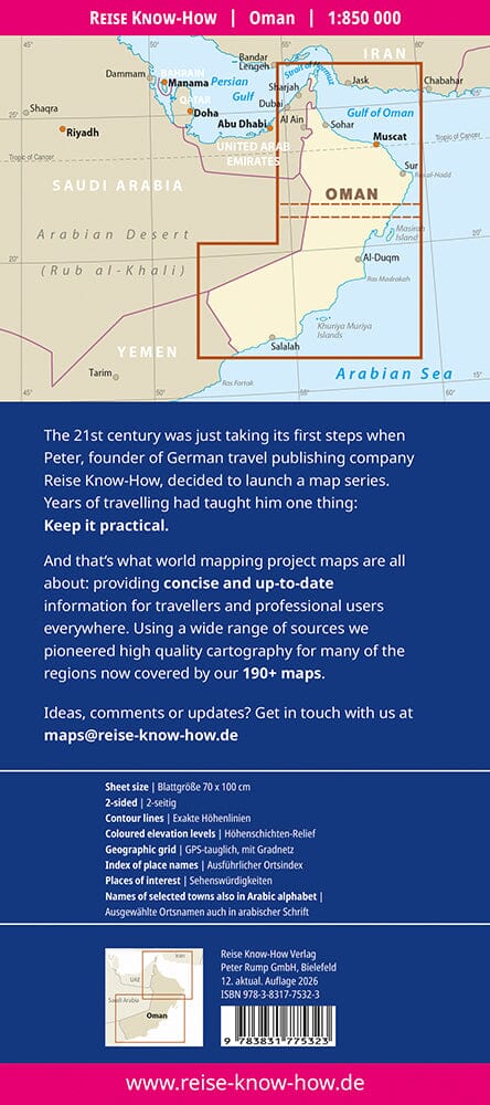 Carte routière - Oman | Reise Know How carte routière Reise Know-How