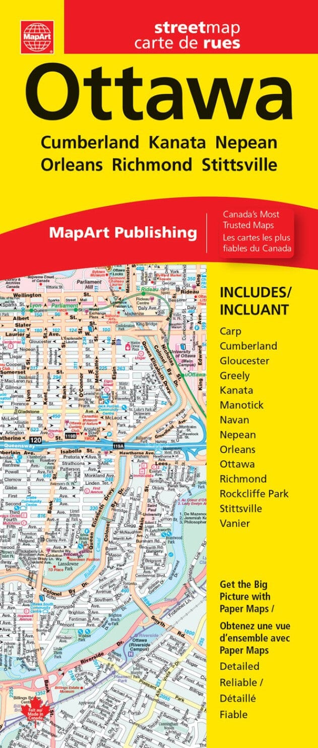 Carte routière - Ottawa et sa région | Canadian Cartographics Corporation carte routière Canadian Cartographics Corporation