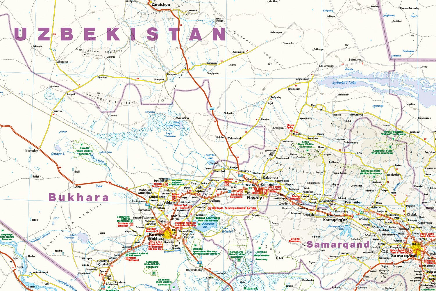Carte routière - Ouzbékistan | Reise Know How carte routière Reise Know-How 
