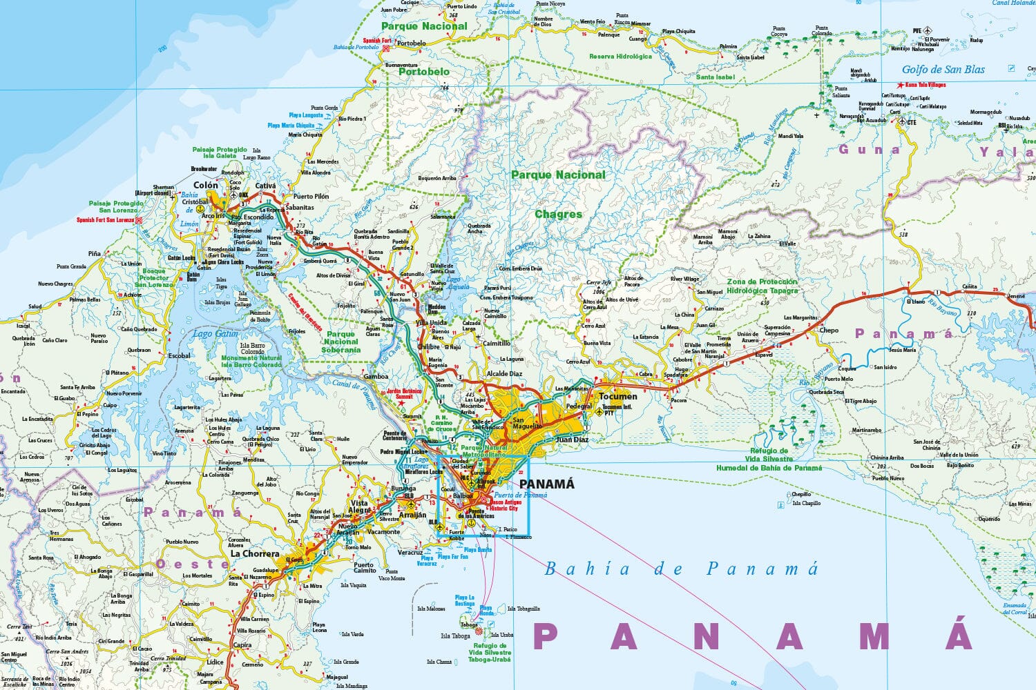 Carte routière - Panama | Reise Know How carte routière Reise Know-How