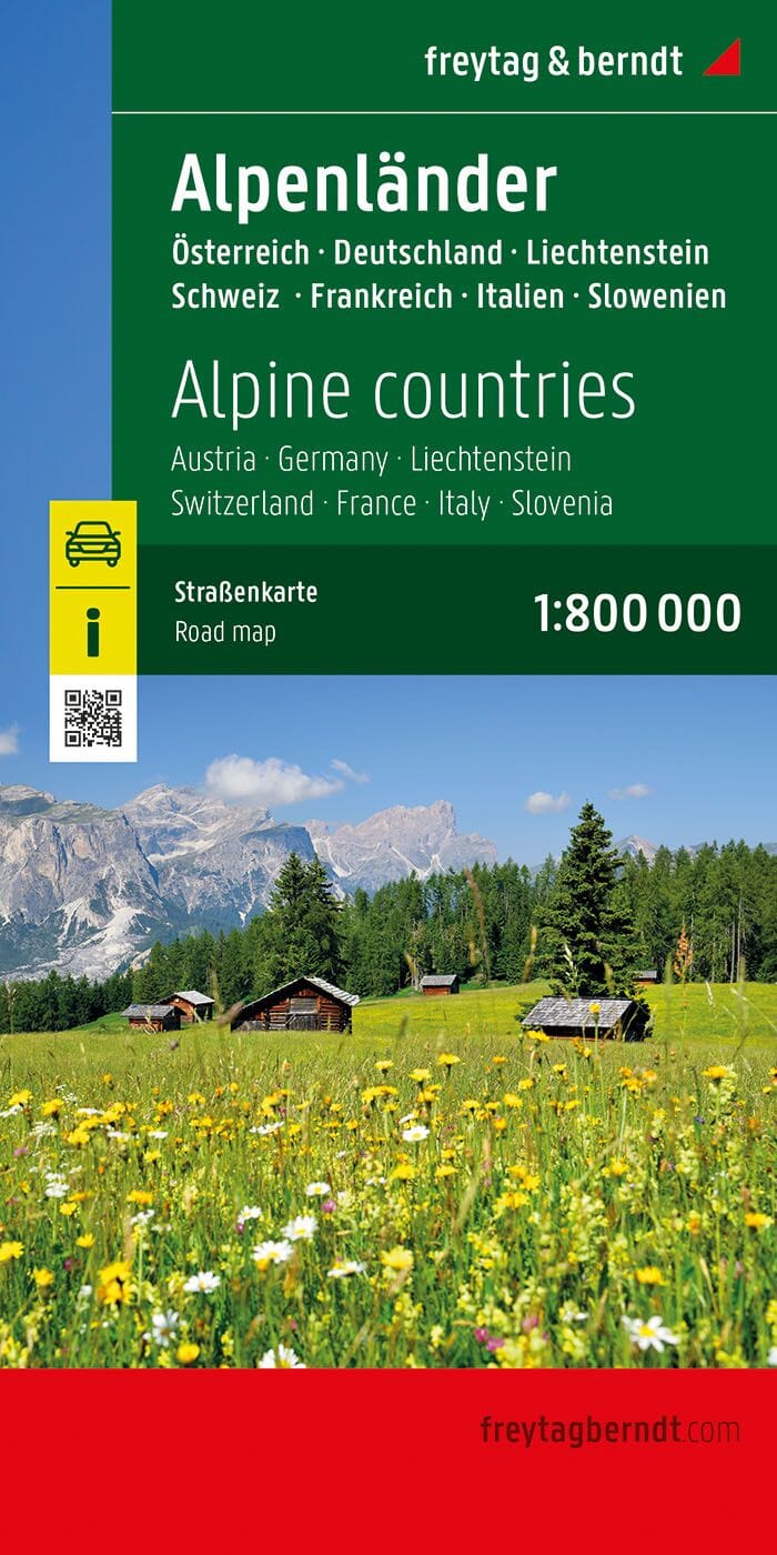 Carte routière - Pays alpins (Autriche, Slovénie, Italie, Suisse, France) | Freytag & Berndt carte routière Freytag & Berndt
