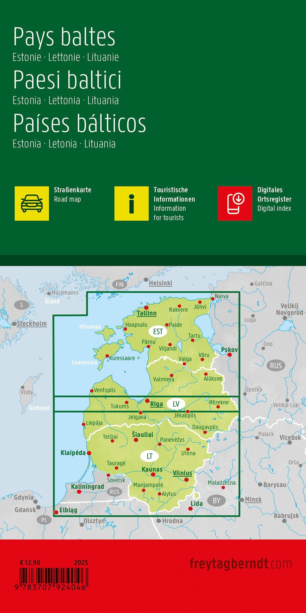 Carte routière - Pays Baltes | Freytag & Berndt carte routière Freytag & Berndt