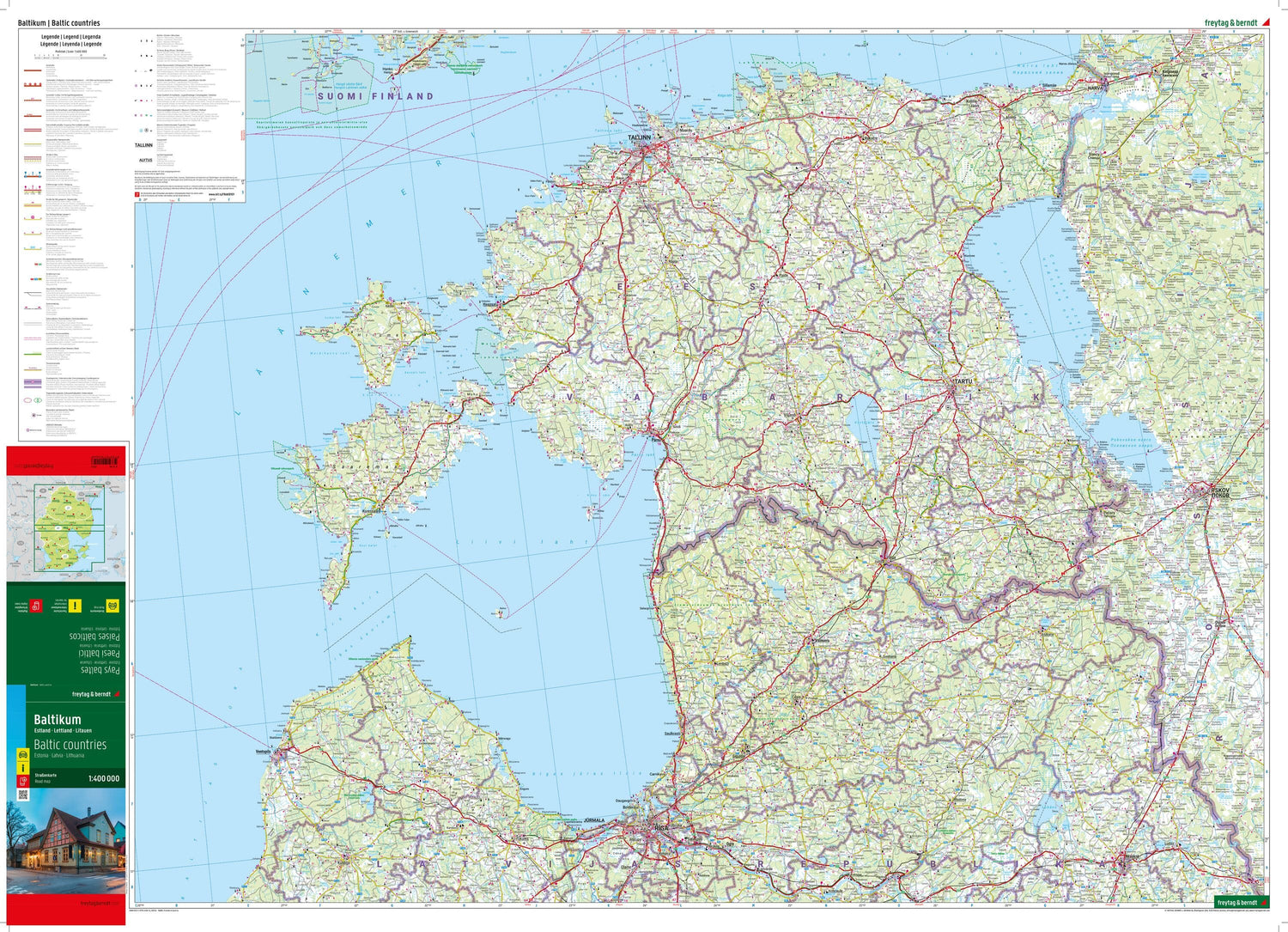 Carte routière - Pays Baltes | Freytag & Berndt carte routière Freytag & Berndt