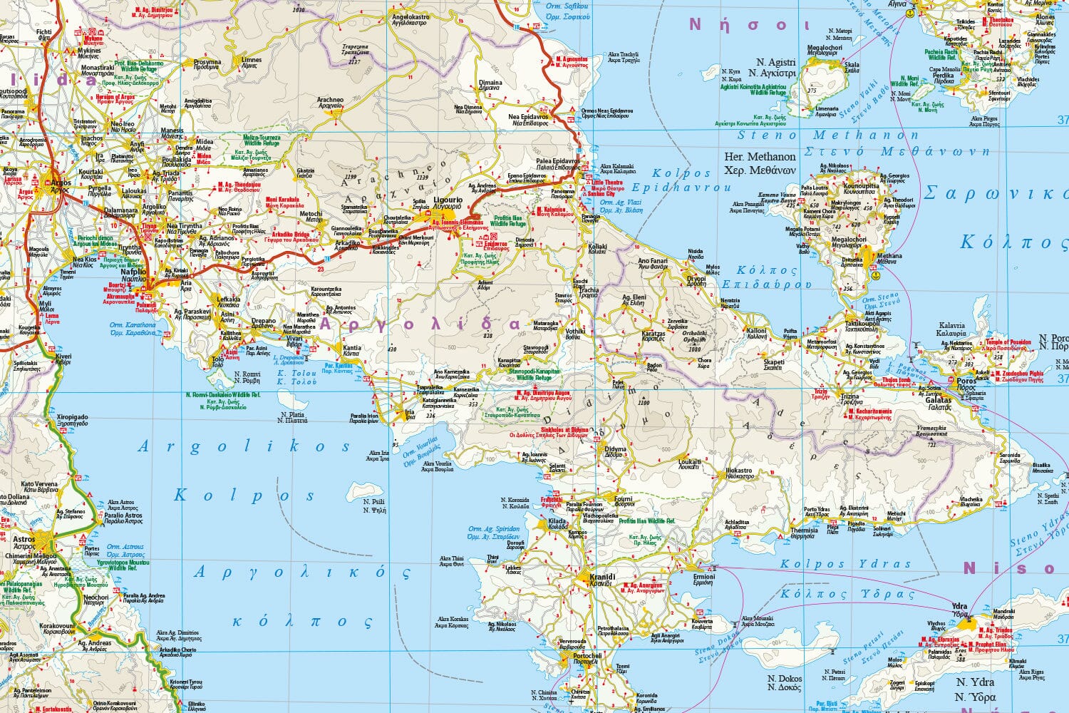 Carte routière - Péloponnèse | Reise Know How carte routière Reise Know-How