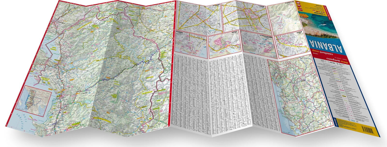 Carte routière plastifiée - Albanie | Express Map carte routière Express Map