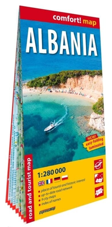 Carte routière plastifiée - Albanie | Express Map carte routière Express Map