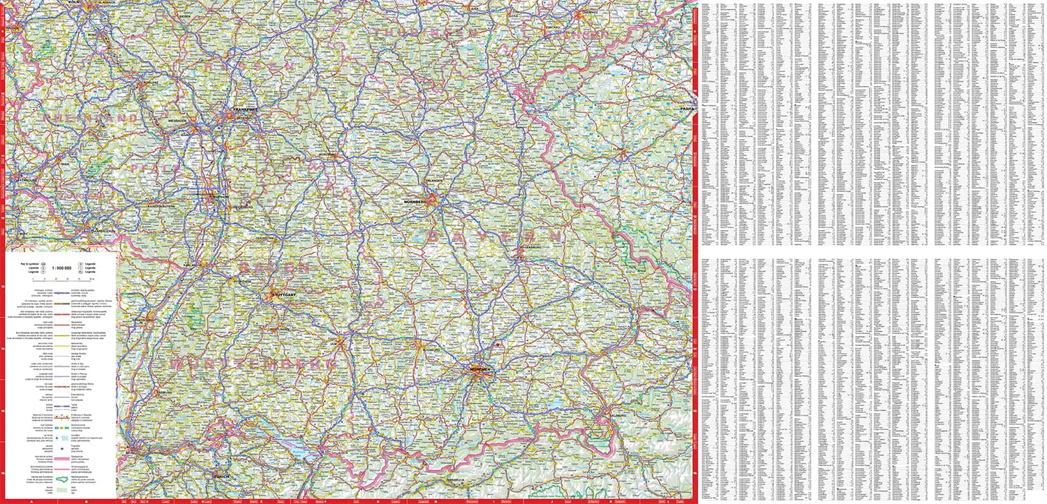 Carte routière plastifiée - Allemagne | Express Map carte routière Express Map