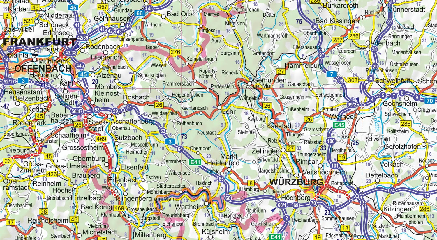 Carte routière plastifiée - Allemagne | Express Map carte routière Express Map