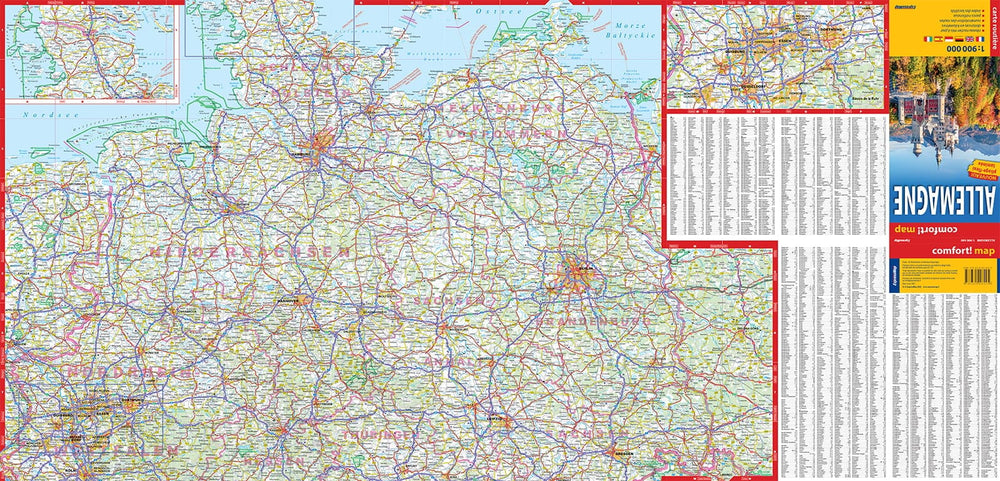 Carte routière plastifiée - Allemagne | Express Map carte pliée Express Map 