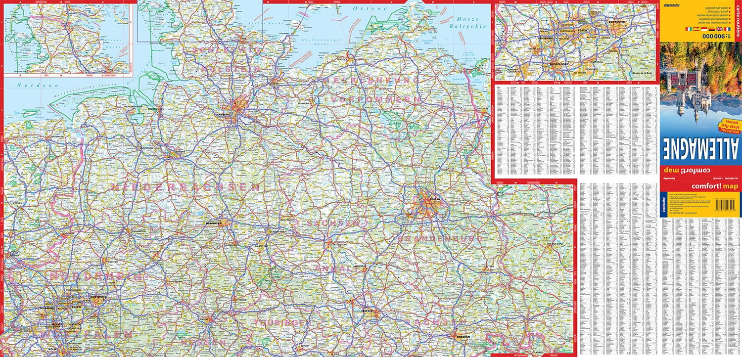 Carte routière plastifiée - Allemagne | Express Map carte routière Express Map