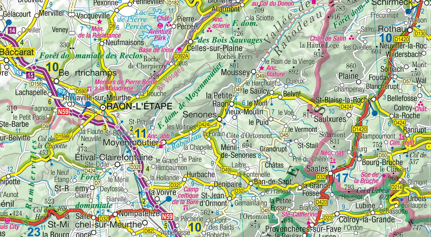 Carte routière plastifiée - Alsace, Lorraine | Express Map carte routière Express Map