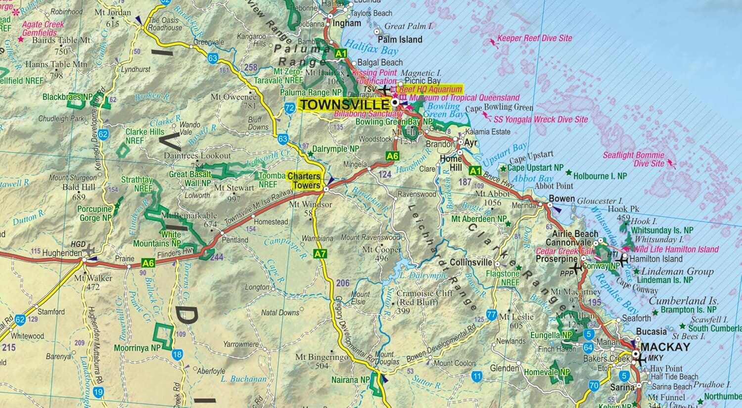 Carte routière plastifiée - Australie | Express Map carte routière Express Map