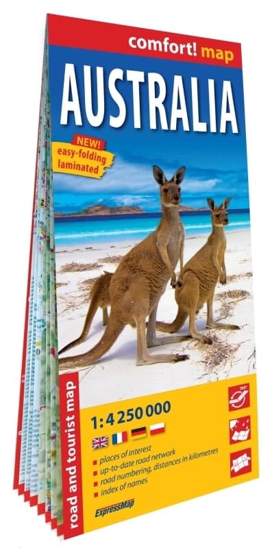 Carte routière plastifiée - Australie | Express Map carte routière Express Map