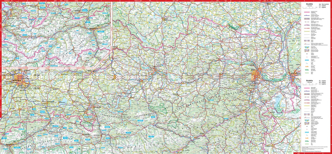 Carte routière plastifiée - Autriche | Express Map carte pliée Express Map 