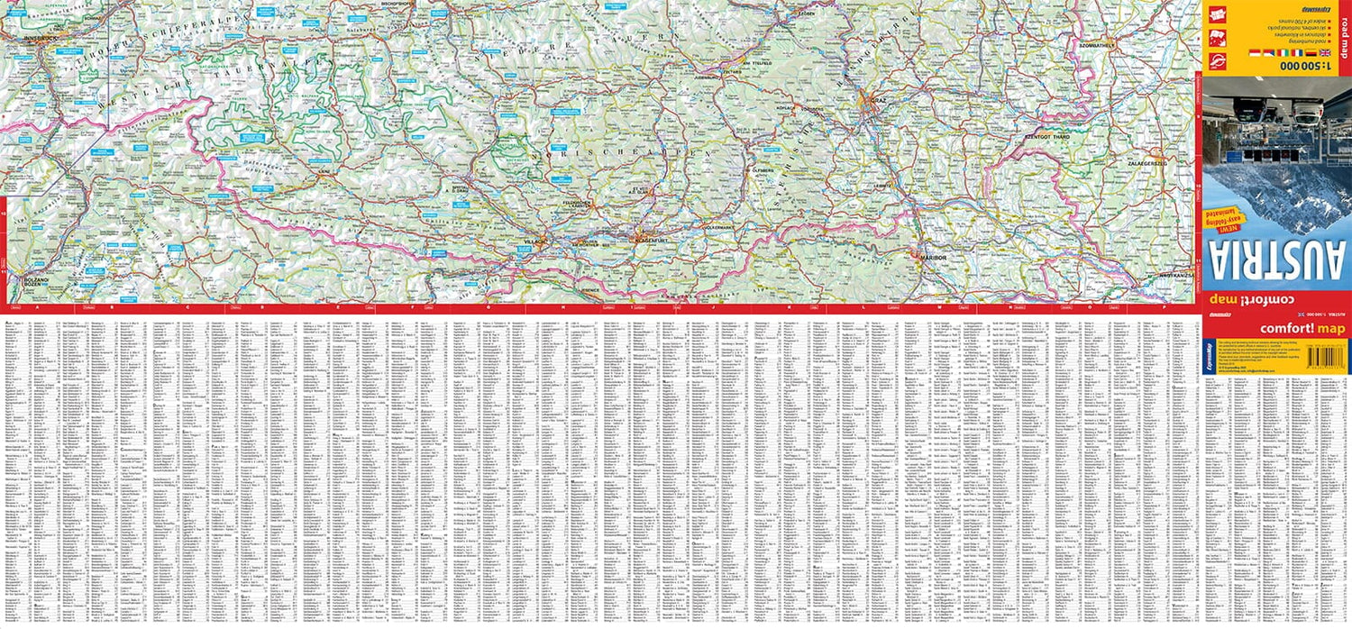 Carte routière plastifiée - Autriche | Express Map carte routière Express Map