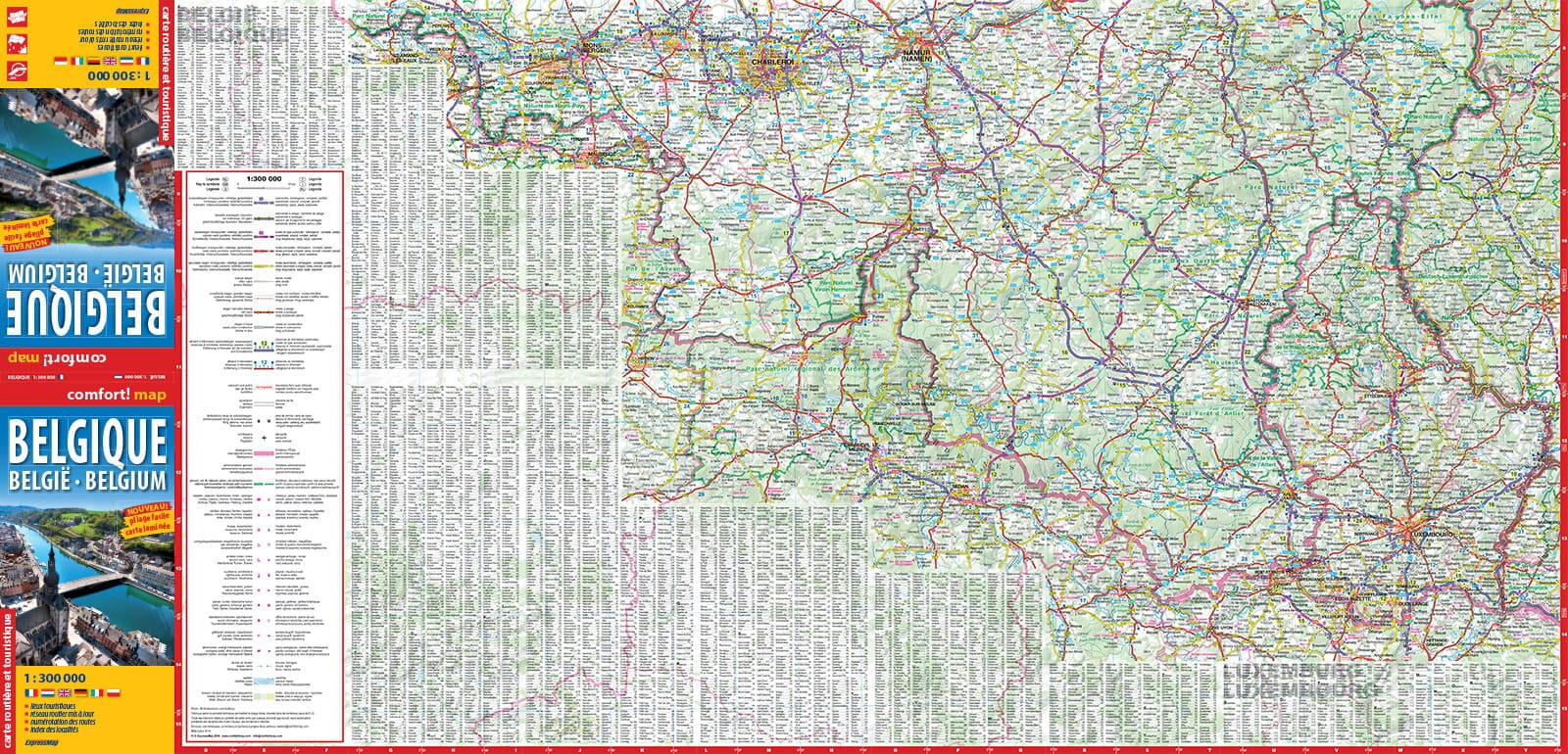 Carte routière plastifiée - Belgique | Express Map carte routière Express Map