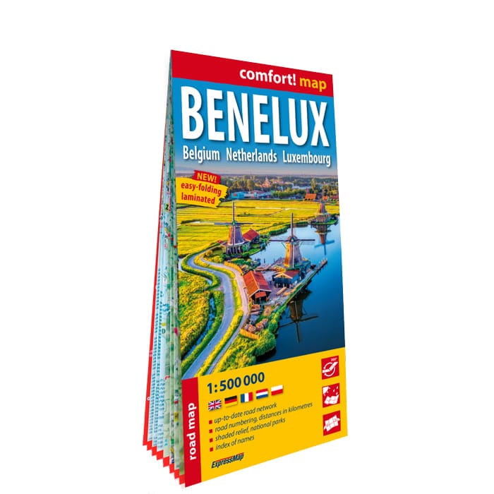Carte routière plastifiée - Benelux | Express Map carte pliée Express Map 