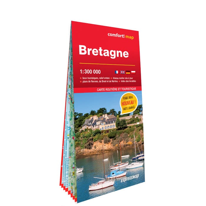 Carte routière plastifiée - Bretagne | Express Map carte routière Express Map 