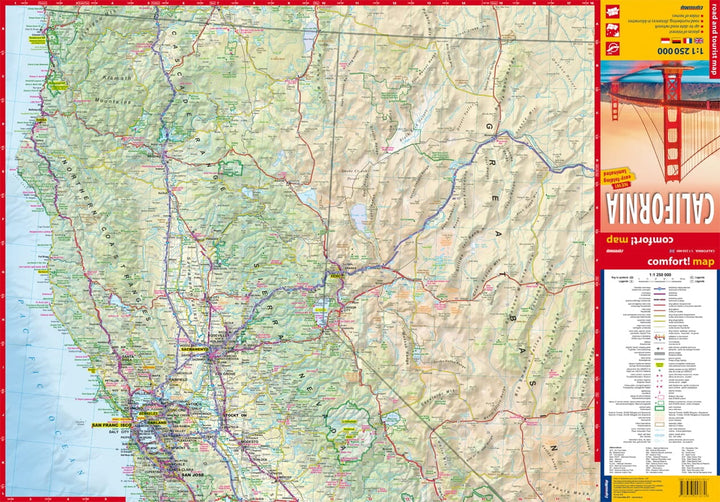 Carte routière plastifiée - Californie | Express Map carte pliée Express Map 
