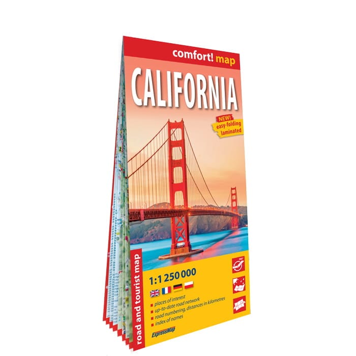 Carte routière plastifiée - Californie | Express Map carte pliée Express Map 
