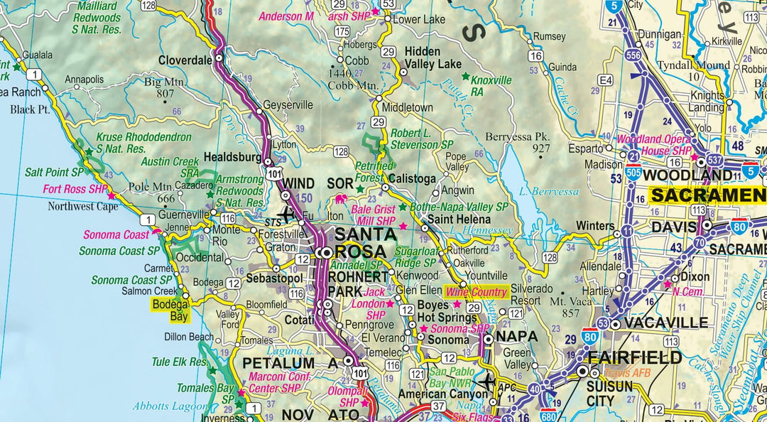 Carte routière plastifiée - Californie | Express Map carte pliée Express Map 