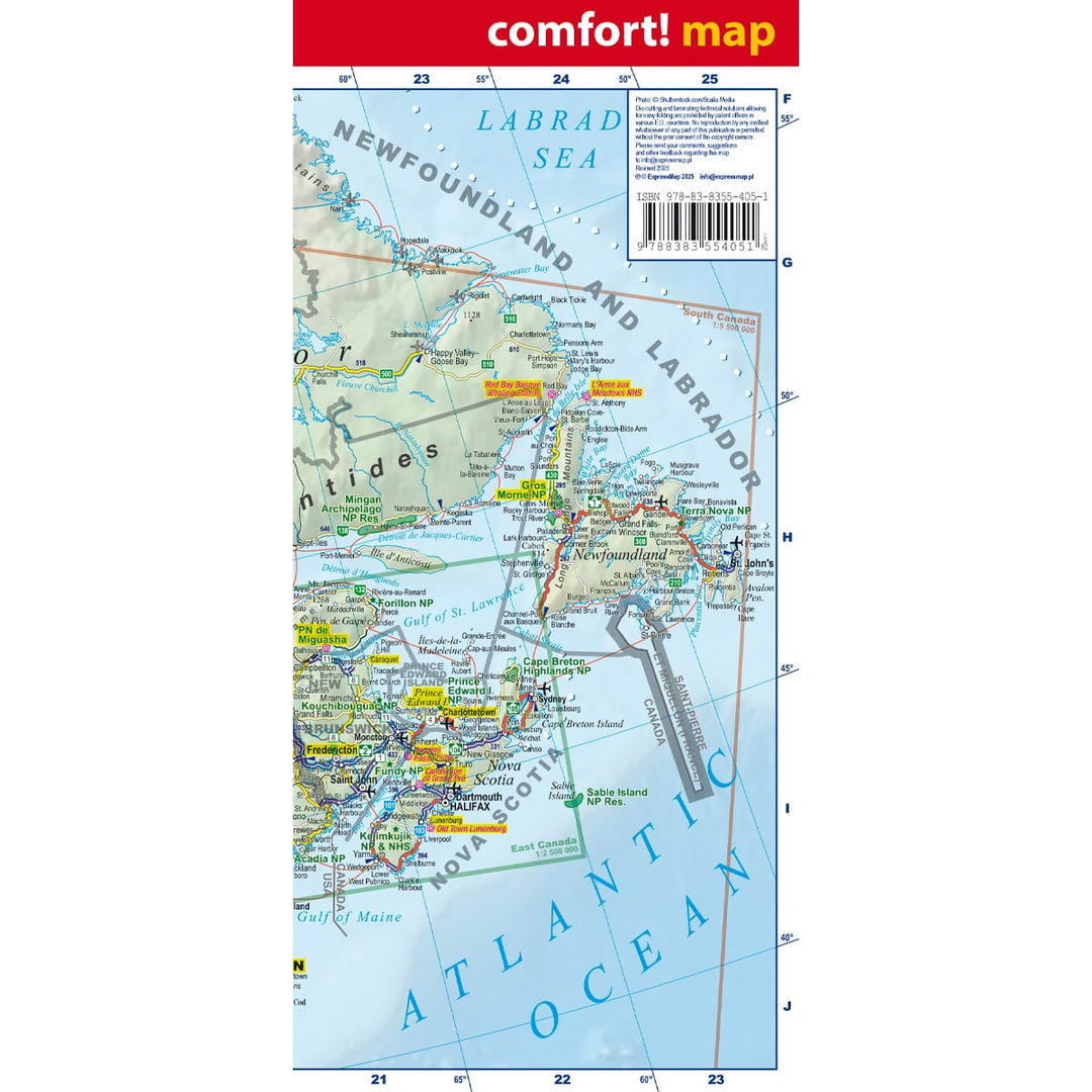 Carte routière plastifiée - Canada | Express Map carte pliée Express Map 