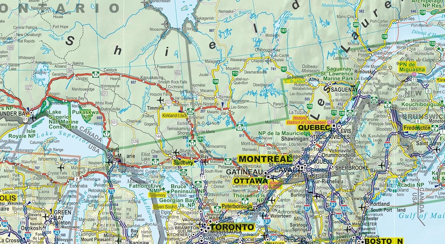 Carte routière plastifiée - Canada | Express Map carte routière Express Map 
