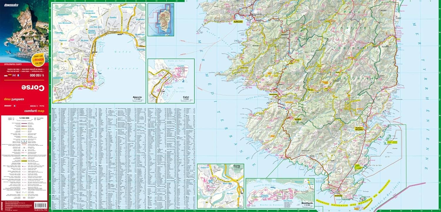 Carte routière plastifiée - Corse | Express Map carte routière Express Map
