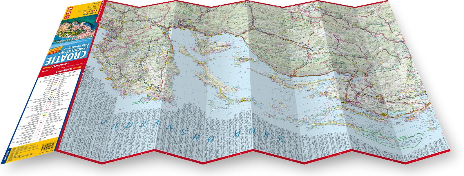 Carte routière plastifiée - Croatie, Monténégro, Côte Adriatique | Express Map carte routière Express Map 