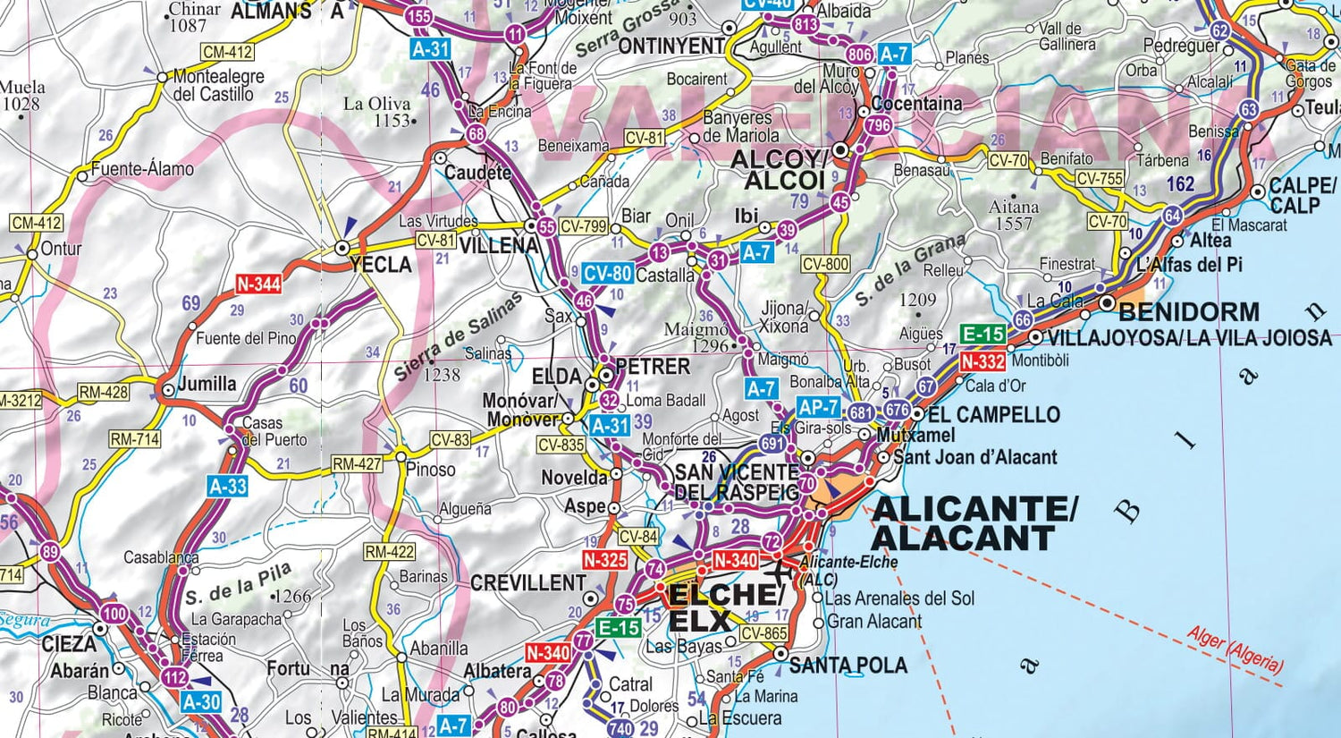 Carte routière plastifiée - Espagne, Portugal | Express Map carte routière Express Map