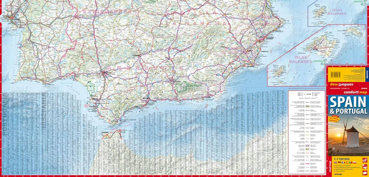 Carte routière plastifiée - Espagne, Portugal | Express Map carte routière Express Map 