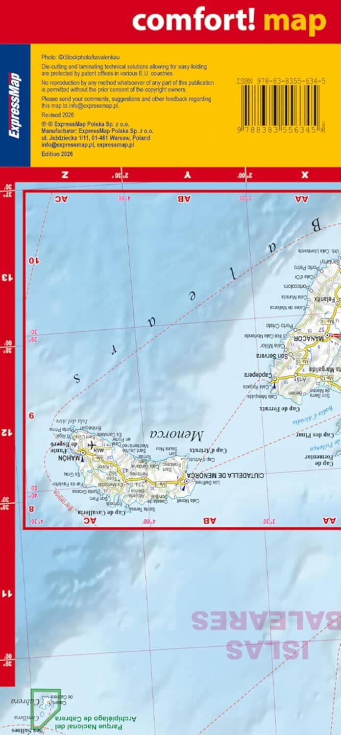Carte routière plastifiée - Espagne, Portugal | Express Map carte routière Express Map 