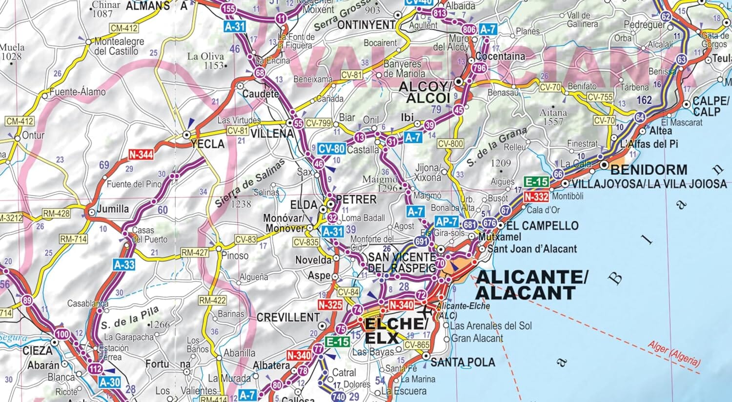 Carte routière plastifiée - Espagne, Portugal | Express Map carte routière Express Map 