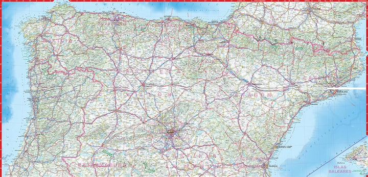 Carte routière plastifiée - Espagne, Portugal | Express Map carte routière Express Map 