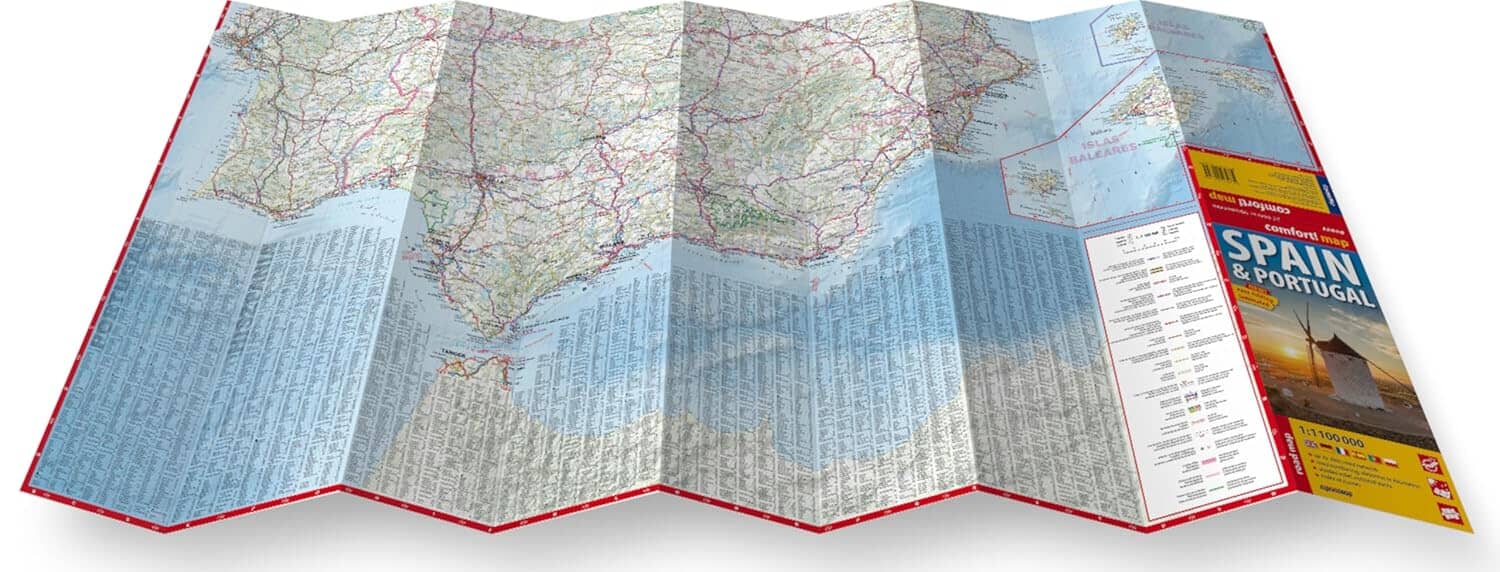 Carte routière plastifiée - Espagne, Portugal | Express Map carte routière Express Map 