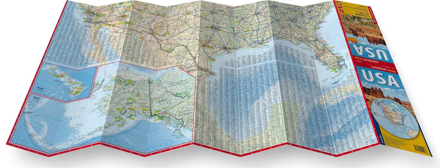 Carte routière plastifiée - États-Unis | Express Map carte routière Express Map