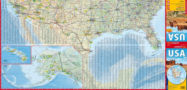 Carte routière plastifiée - États-Unis | Express Map carte routière Express Map 