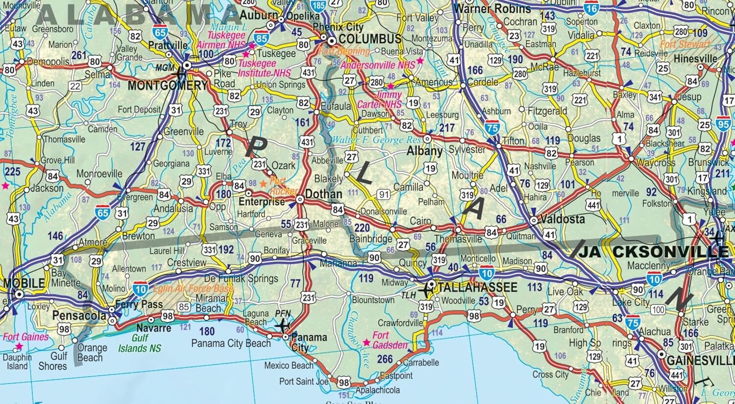 Carte routière plastifiée - États-Unis | Express Map carte routière Express Map 