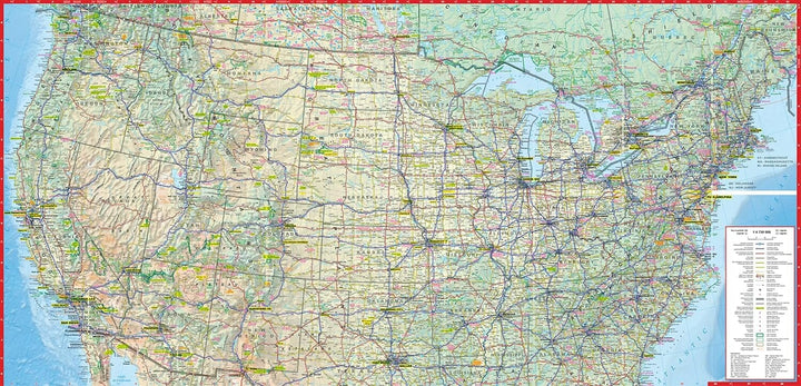 Carte routière plastifiée - États-Unis | Express Map carte routière Express Map 