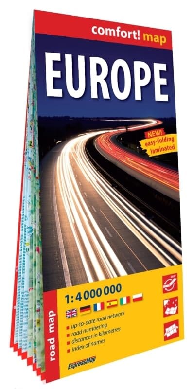 Carte routière plastifiée - Europe | Express Map carte routière Express Map