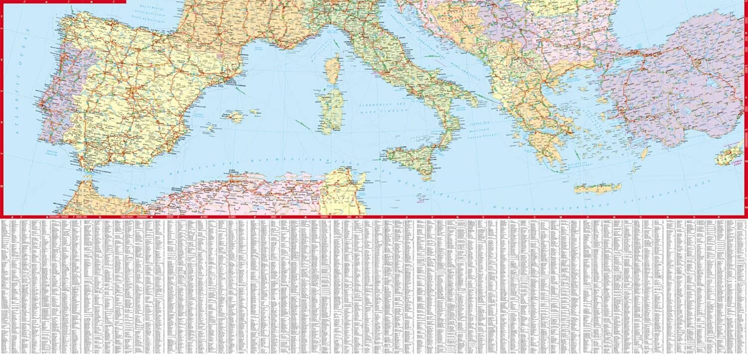 Carte routière plastifiée - Europe | Express Map carte routière Express Map