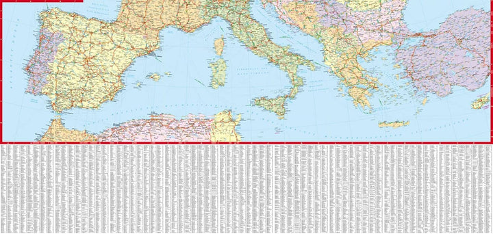 Carte routière plastifiée - Europe | Express Map carte routière Express Map