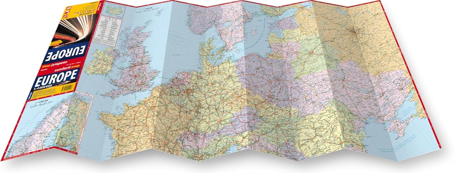 Carte routière plastifiée - Europe | Express Map carte routière Express Map