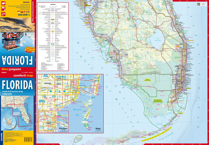 Carte routière plastifiée - Floride | Express Map carte routière Express Map 