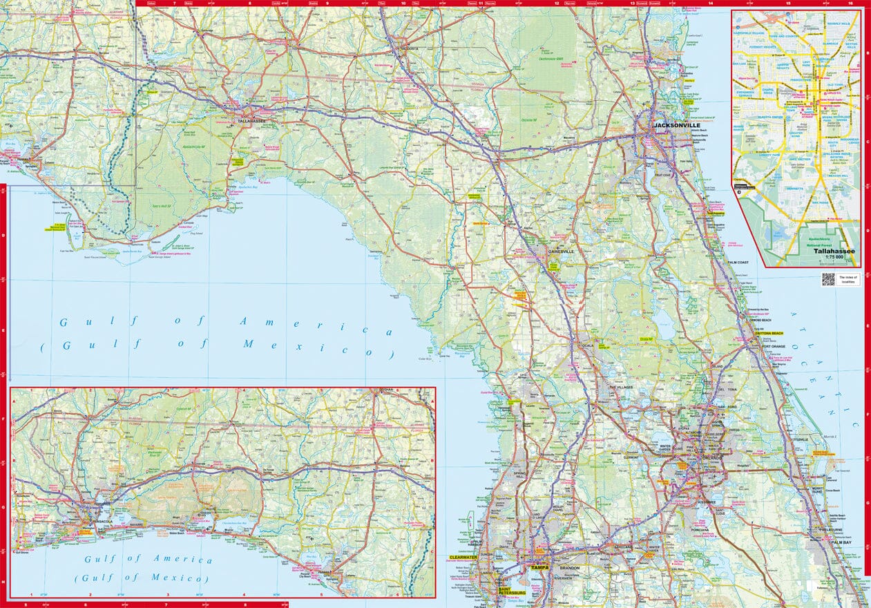 Carte routière plastifiée - Floride | Express Map carte routière Express Map 