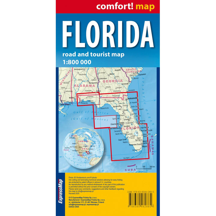 Carte routière plastifiée - Floride | Express Map carte routière Express Map 