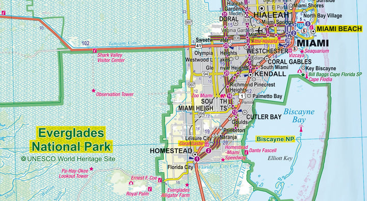 Carte routière plastifiée - Floride | Express Map carte routière Express Map 