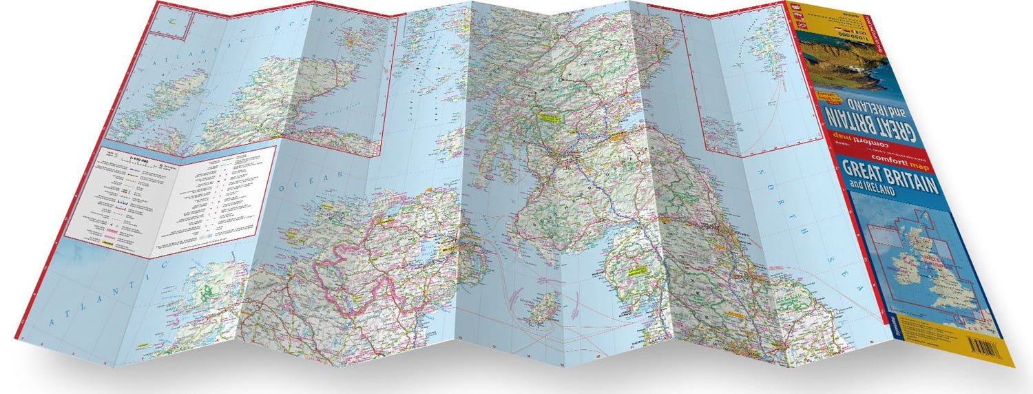 Carte routière plastifiée - Grande-Bretagne, Irlande | Express Map carte routière Express Map